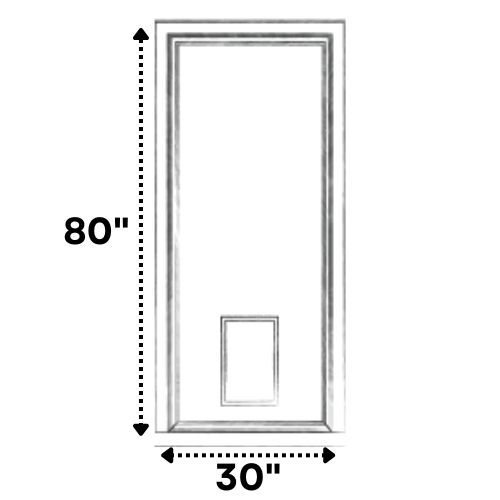 30x80 Pet Door Storm Door