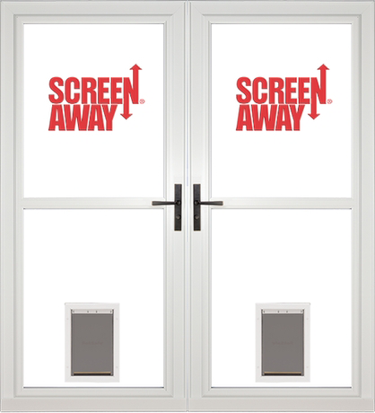 Easy Vent® with Retractable Screen and Pet Door French Doors