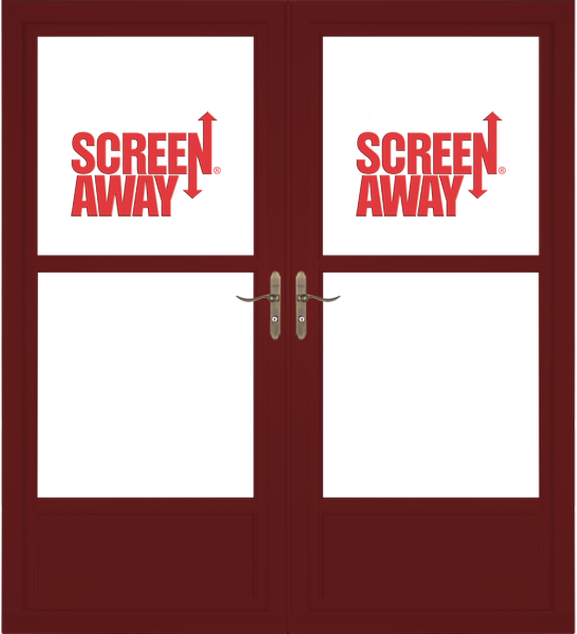 Partial View Easy Vent with Retractable Screen Away French Doors