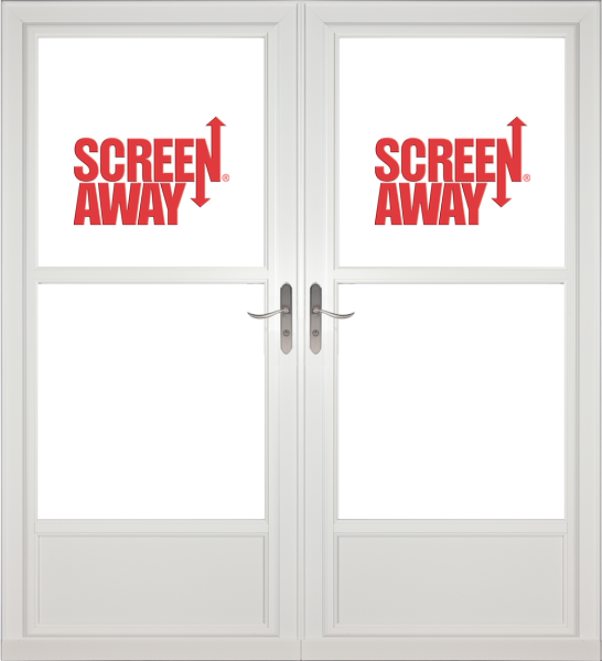 Partial View Easy Vent with Retractable Screen Away French Doors