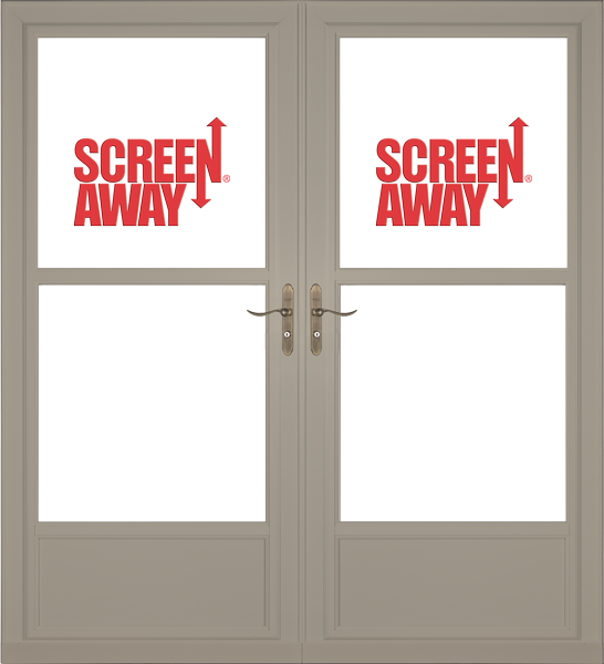 Partial View Easy Vent with Retractable Screen Away French Doors