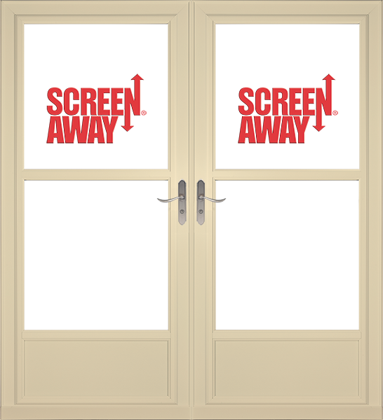 Partial View Easy Vent with Retractable Screen Away French Doors