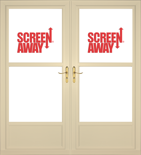 Partial View Easy Vent with Retractable Screen Away French Doors