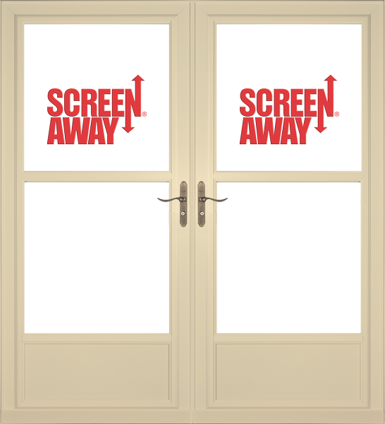 Partial View Easy Vent with Retractable Screen Away French Doors