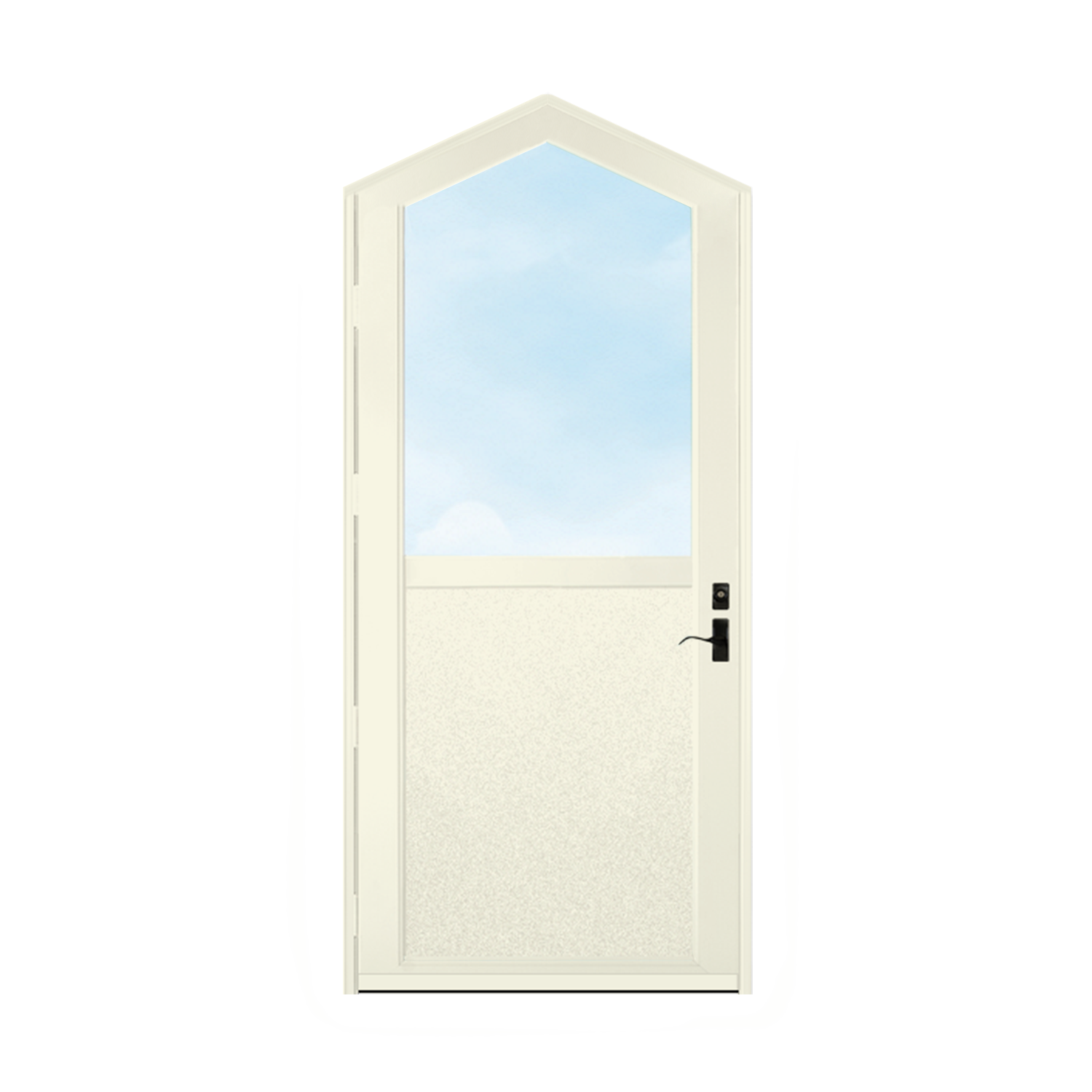 Arch Top Storm Door - 1/2 View With Flat Style