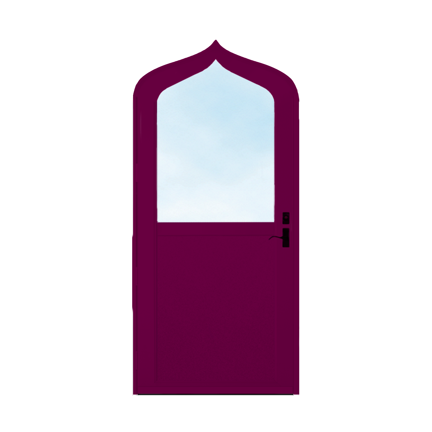 Arch Top Storm Door - 1/2 View With Flat Style