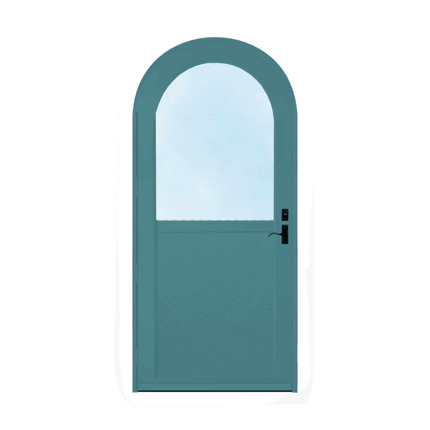 Arch Top Storm Door - 1/2 View With Flat Style