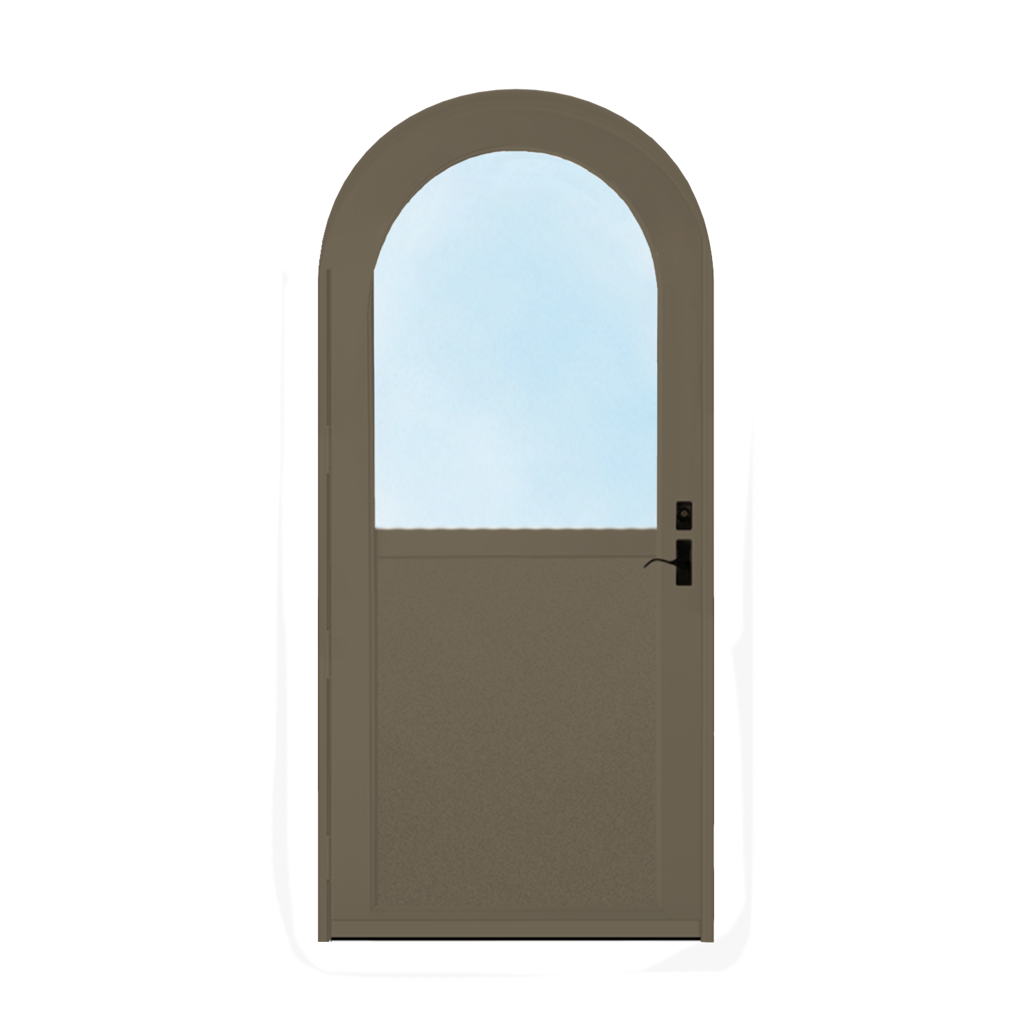 Arch Top Storm Door - 1/2 View With Flat Style