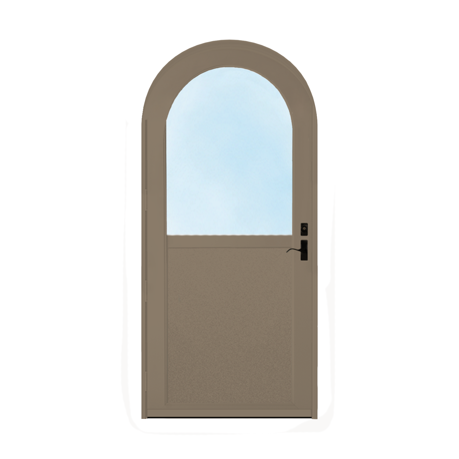 Arch Top Storm Door - 1/2 View With Flat Style