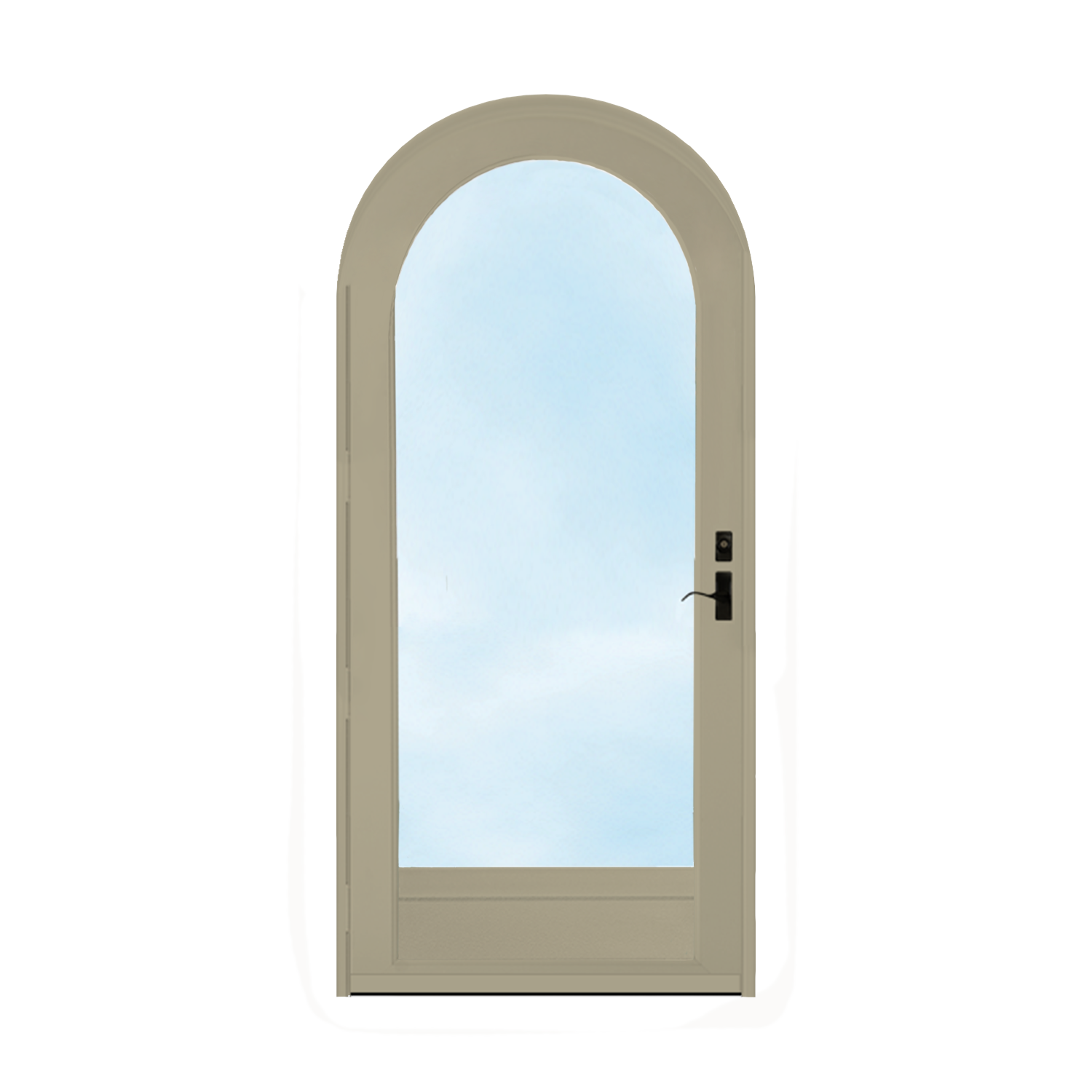 Arch Top Storm Door -Full View W/Kickplate