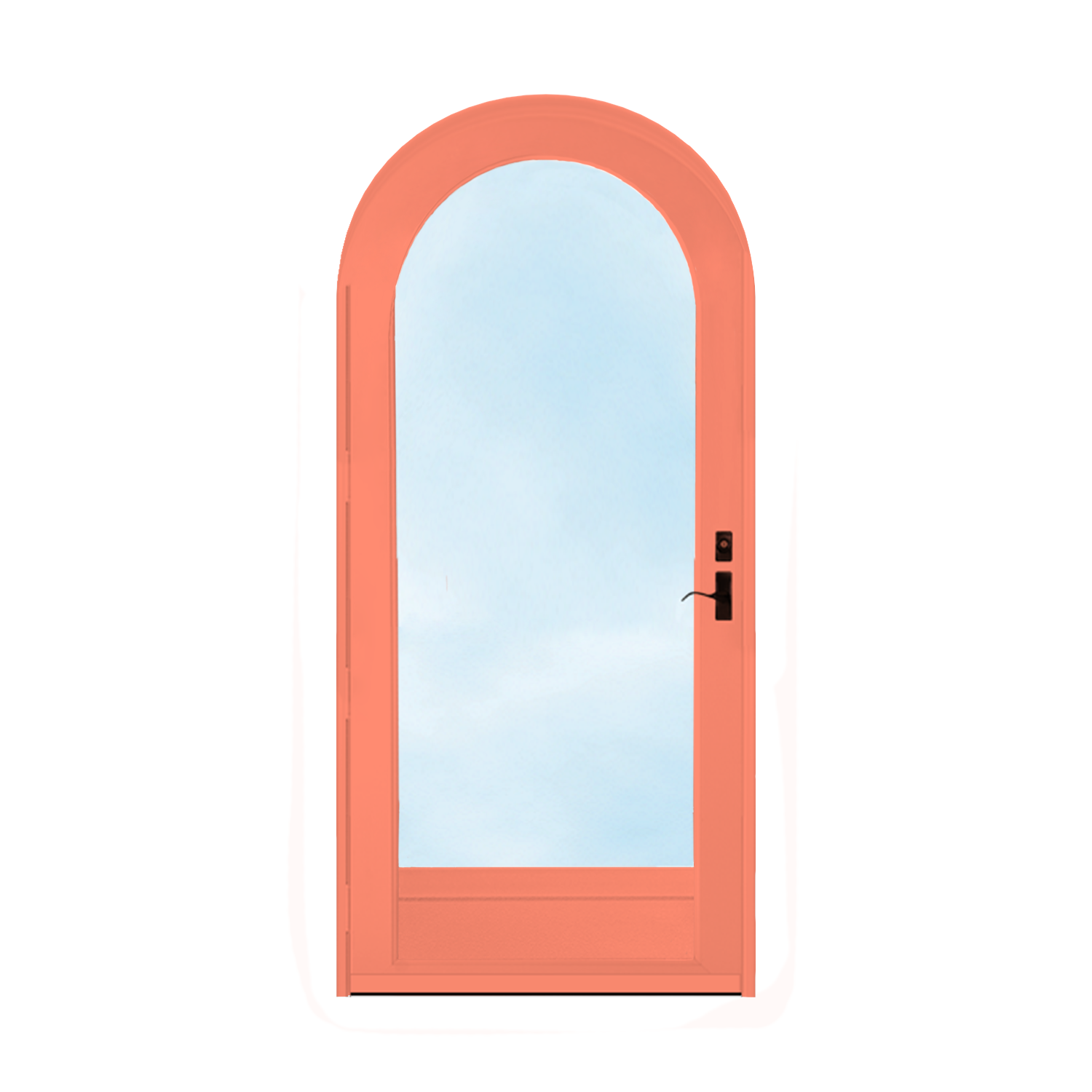 Arch Top Storm Door -Full View W/Kickplate