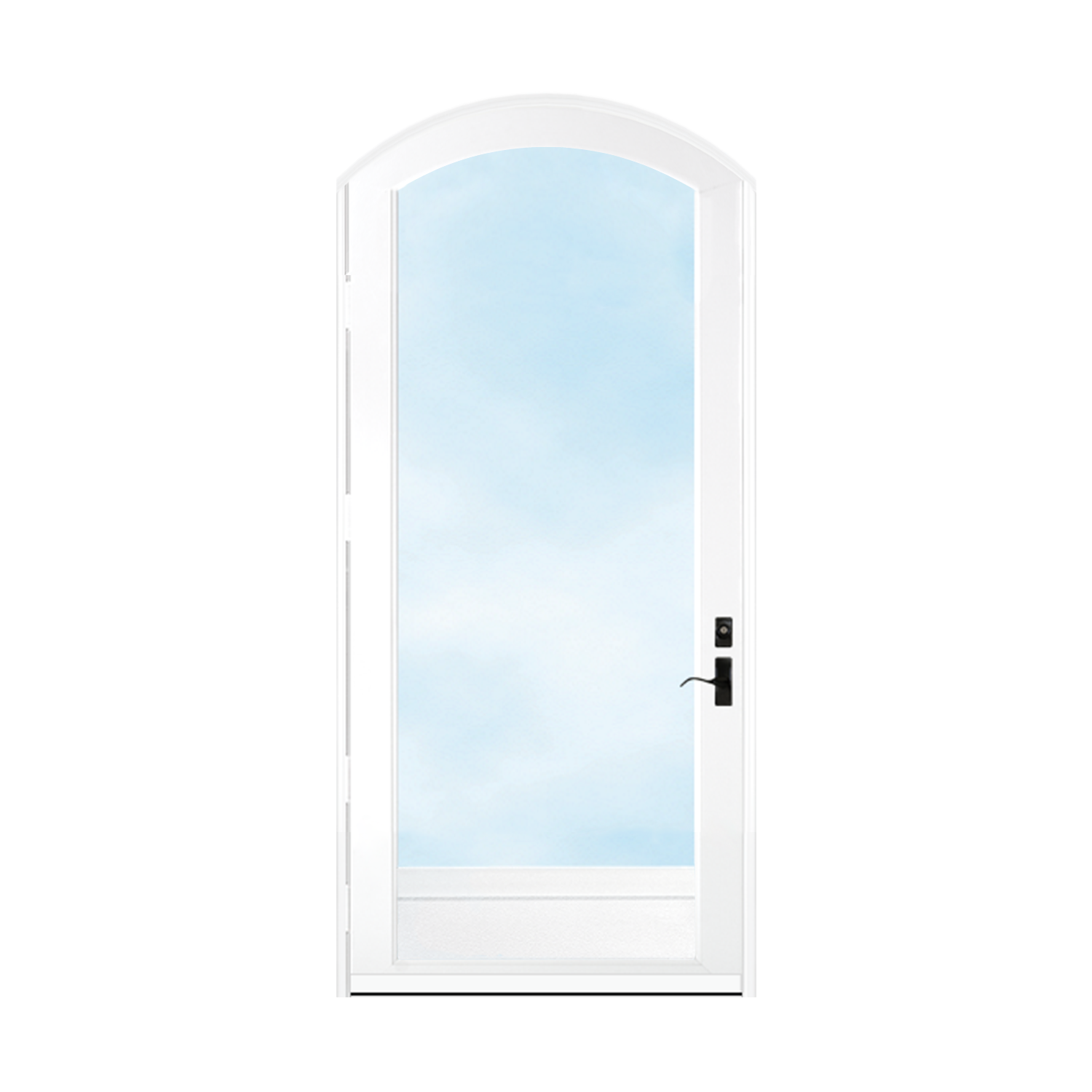 Arch Top Storm Door -Full View W/Kickplate