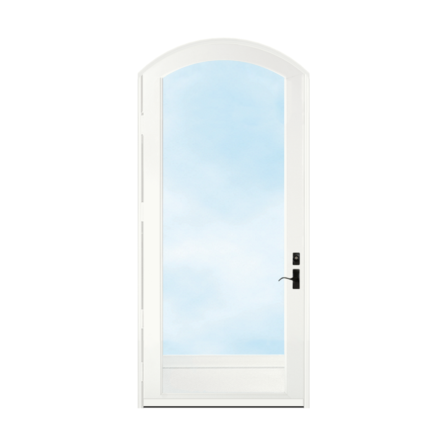 Arch Top Storm Door -Full View W/Kickplate