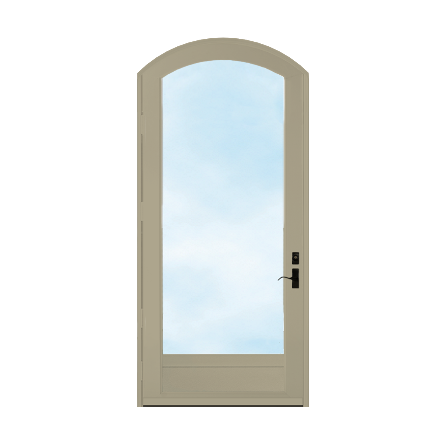 Arch Top Storm Door -Full View W/Kickplate