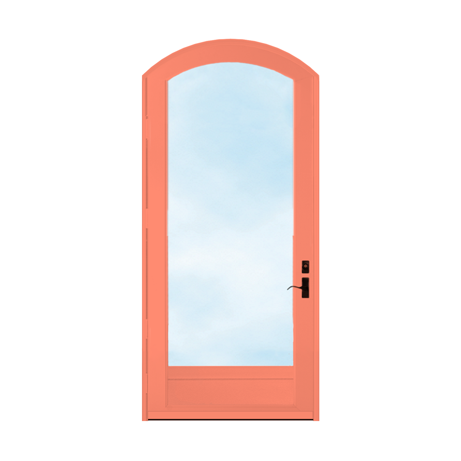 Arch Top Storm Door -Full View W/Kickplate