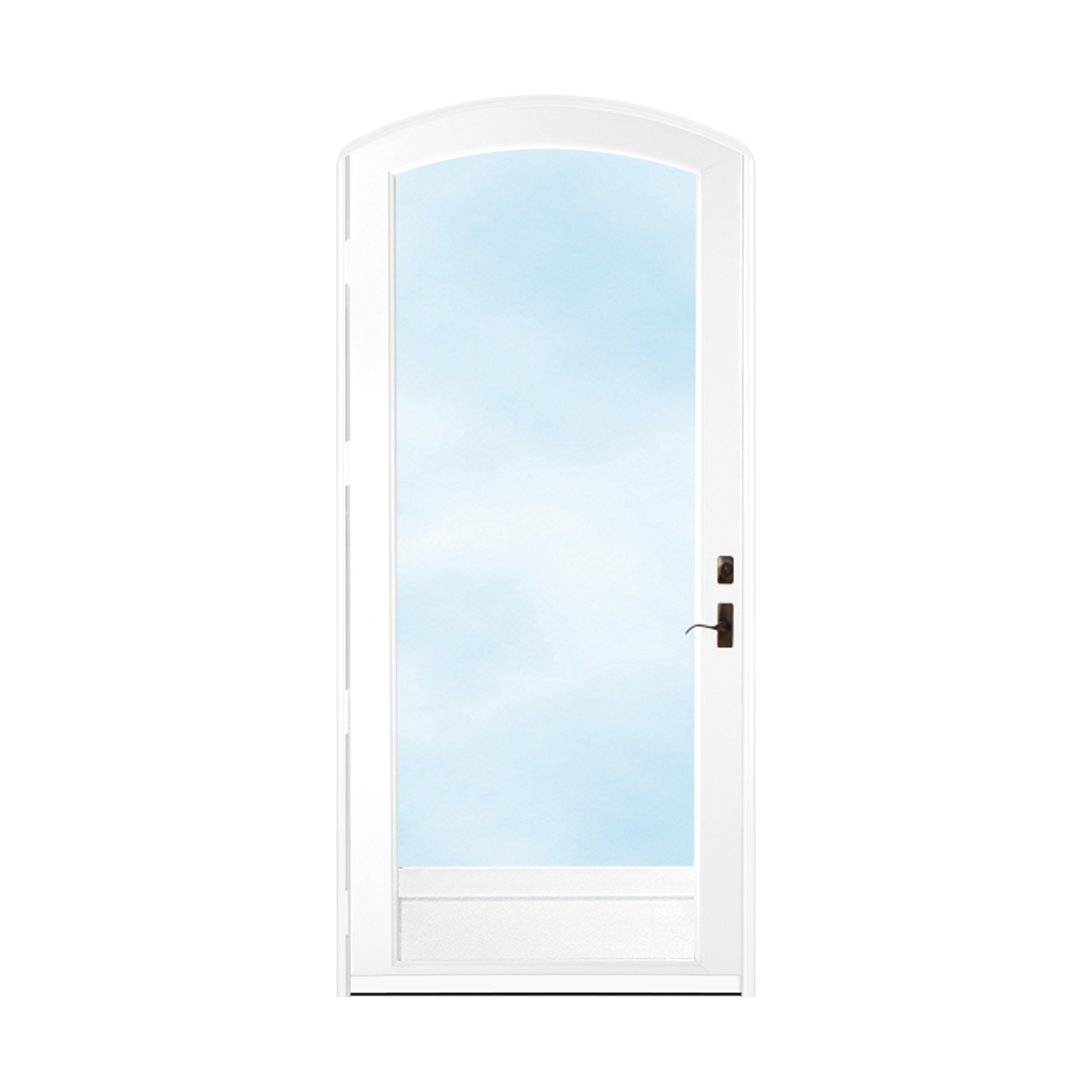 Arch Top Storm Door -Full View W/Kickplate