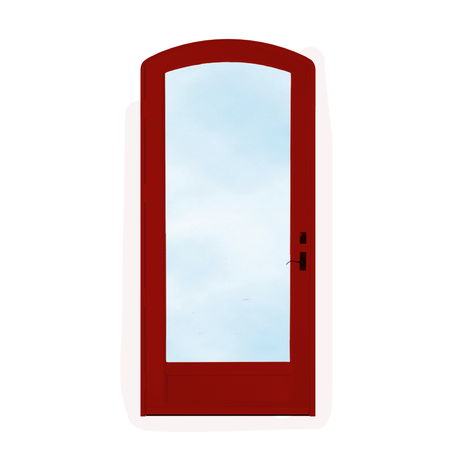 Arch Top Storm Door -Full View W/Kickplate