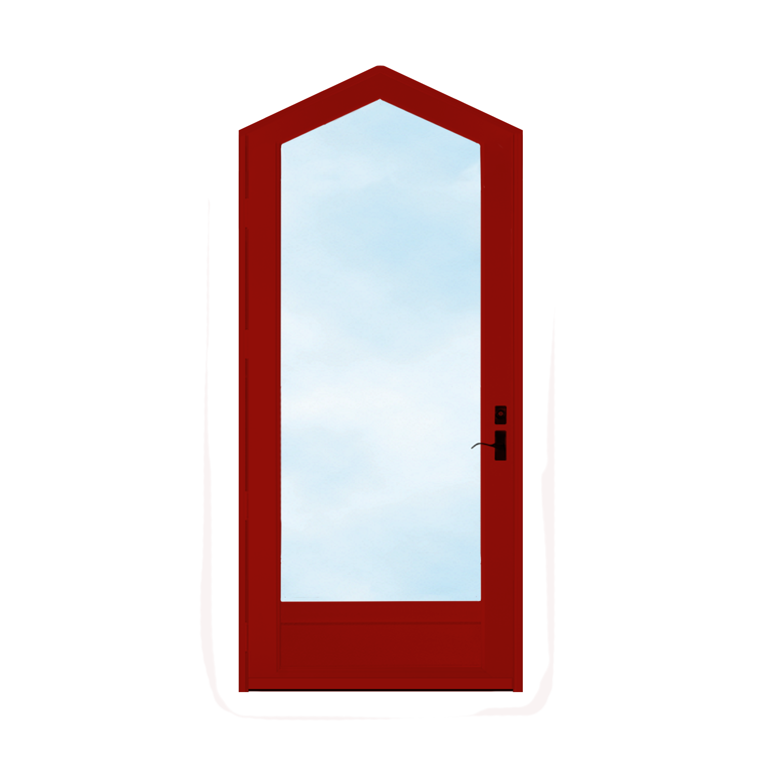 Arch Top Storm Door -Full View W/Kickplate