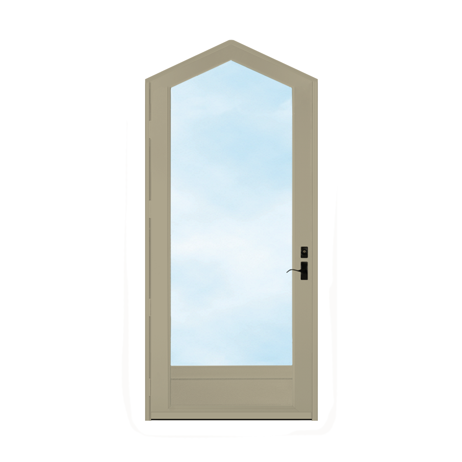 Arch Top Storm Door -Full View W/Kickplate