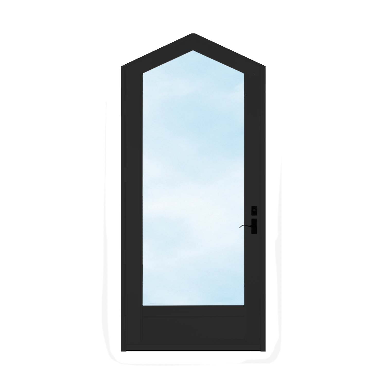 Arch Top Storm Door -Full View W/Kickplate