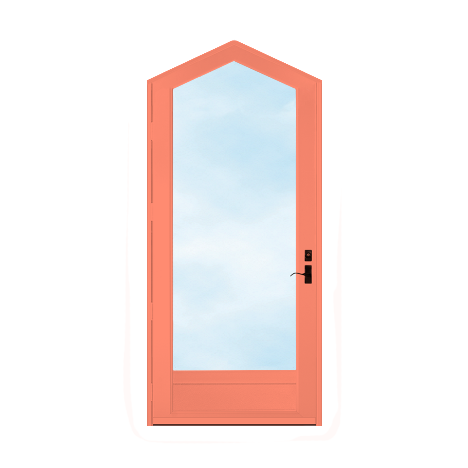 Arch Top Storm Door -Full View W/Kickplate