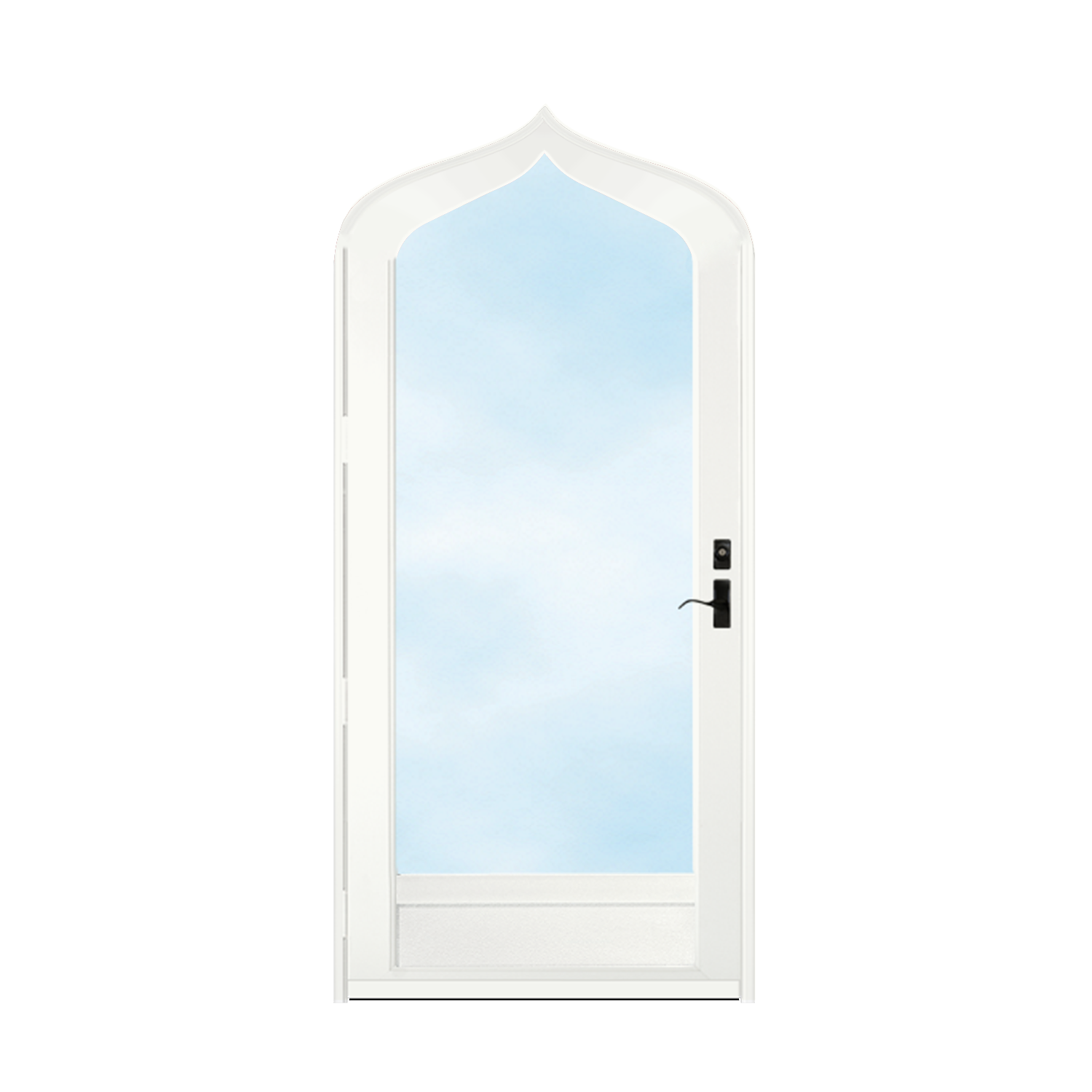 Arch Top Storm Door -Full View W/Kickplate