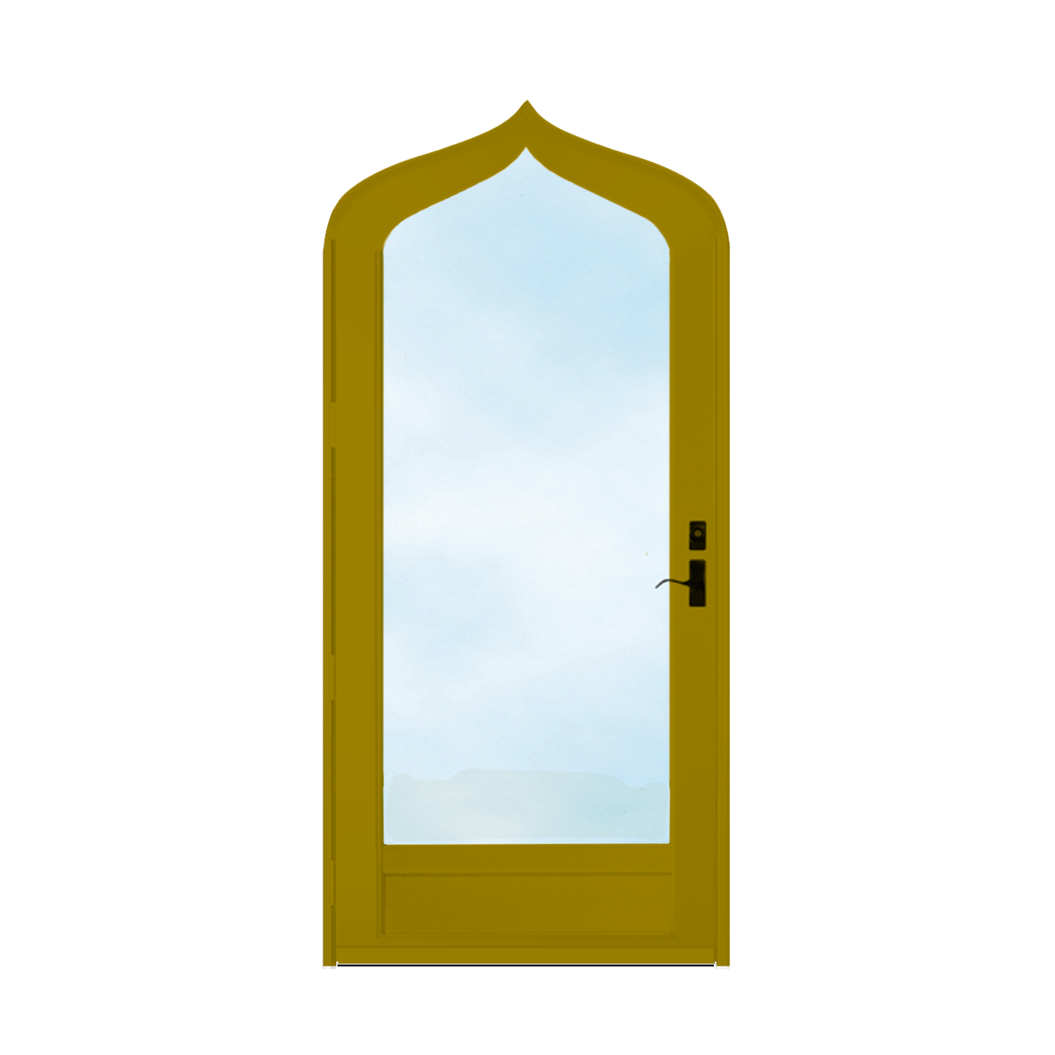 Arch Top Storm Door -Full View W/Kickplate