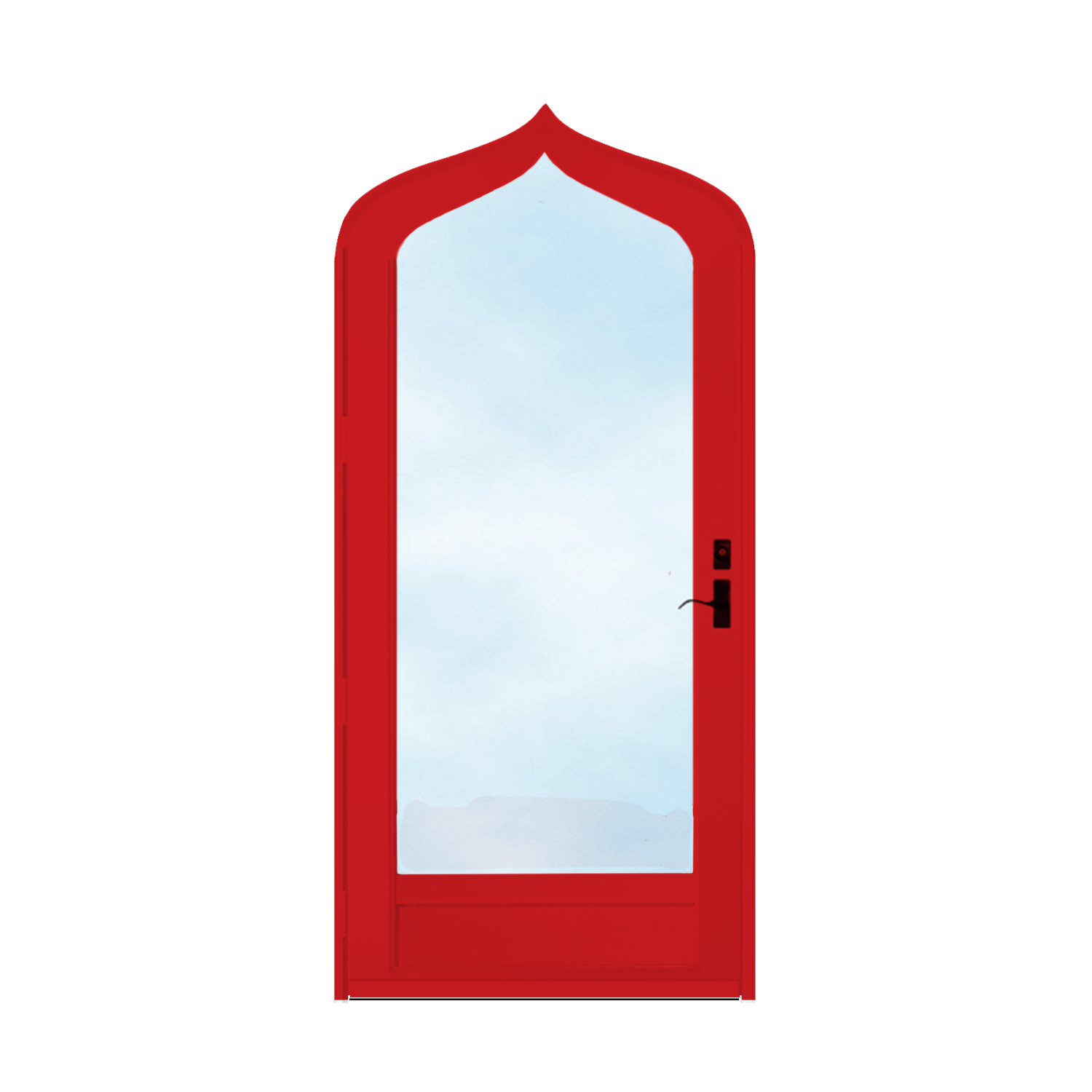 Arch Top Storm Door -Full View W/Kickplate