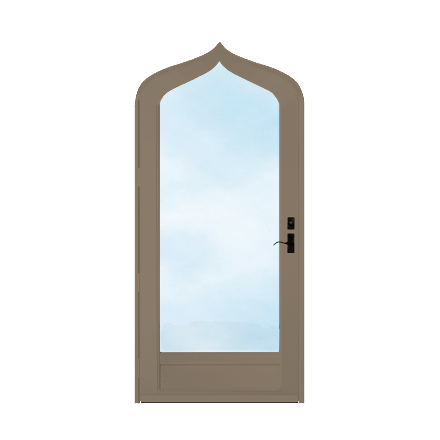 Arch Top Storm Door -Full View W/Kickplate