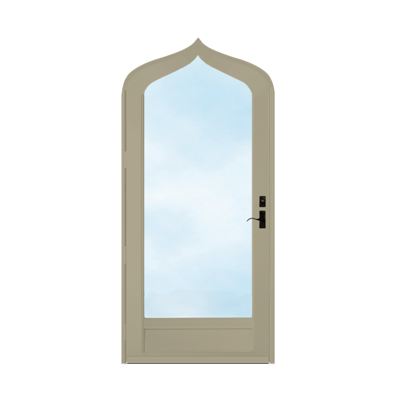 Arch Top Storm Door -Full View W/Kickplate