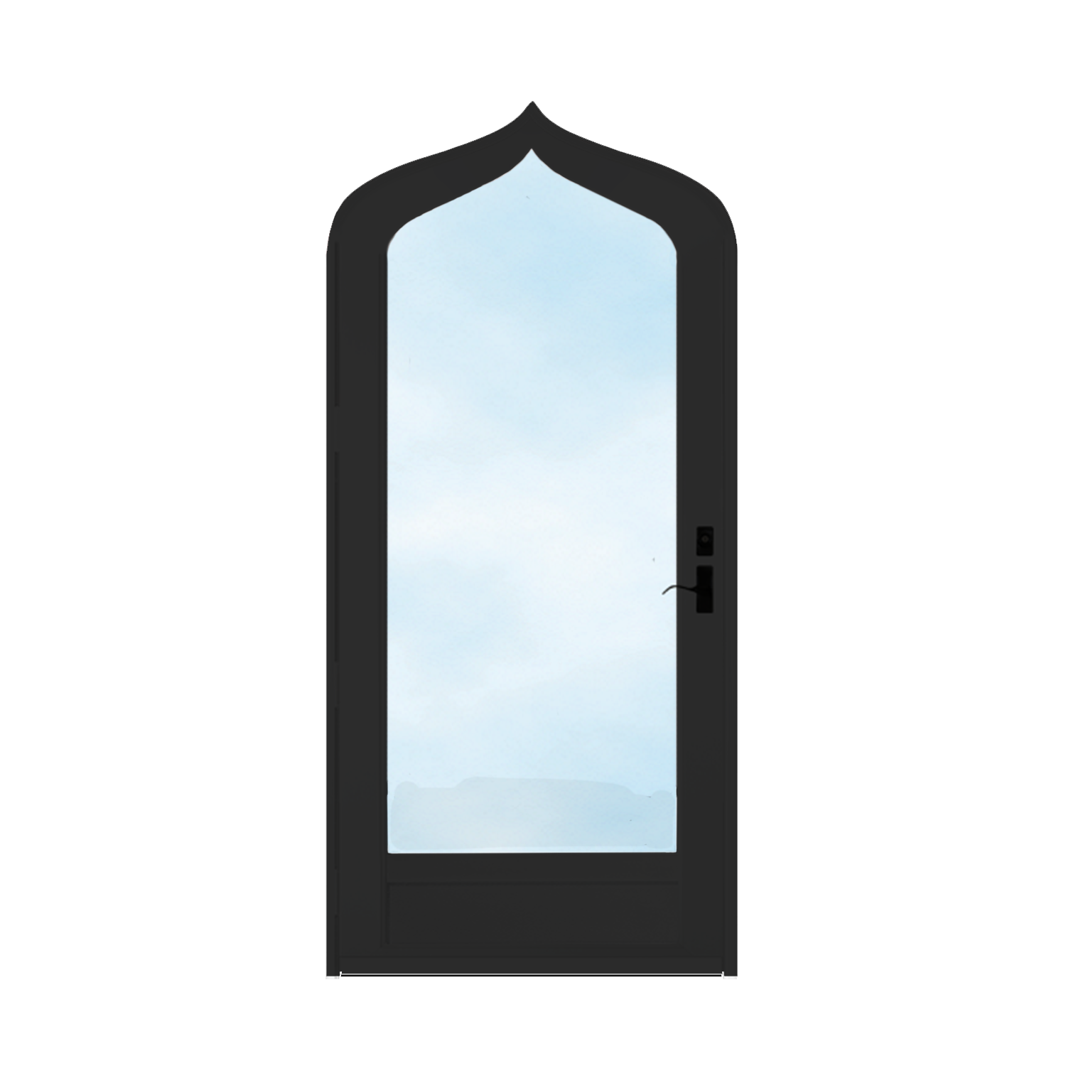 Arch Top Storm Door -Full View W/Kickplate