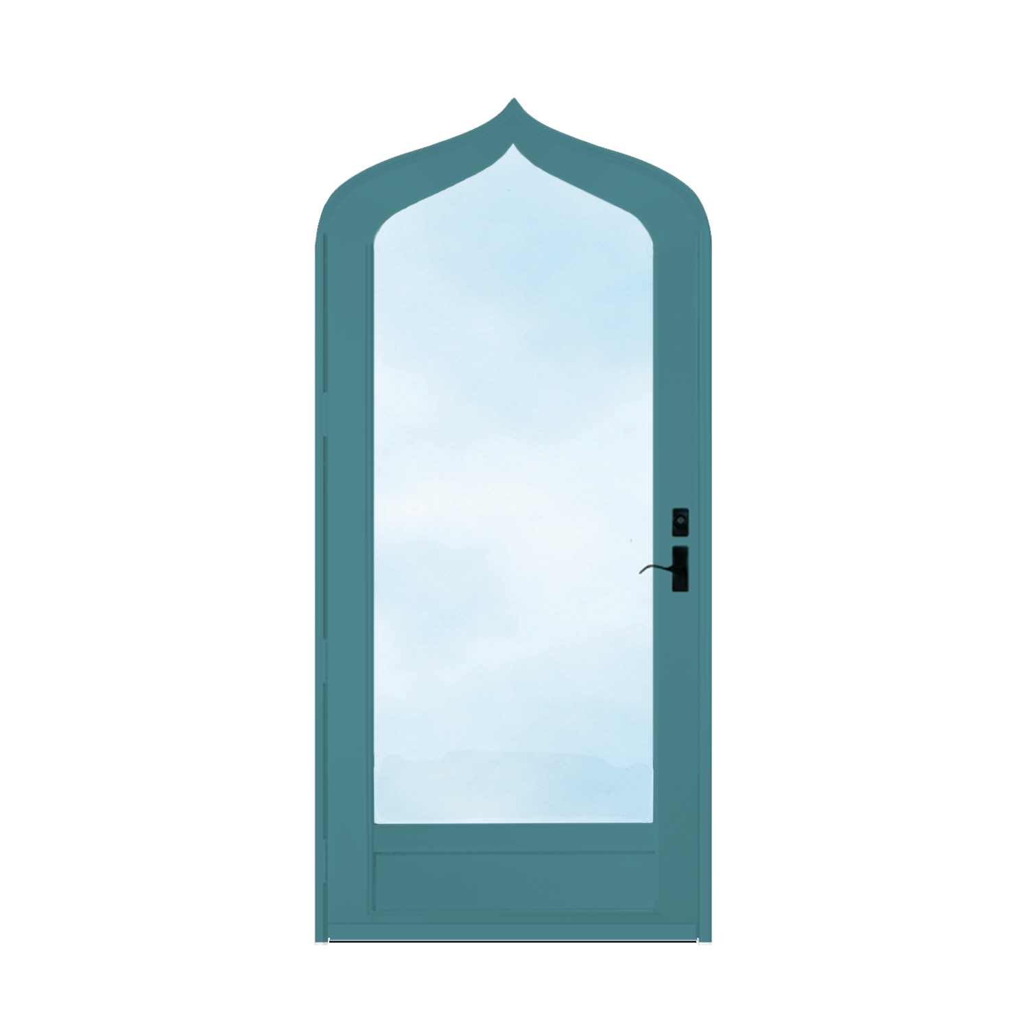 Arch Top Storm Door -Full View W/Kickplate