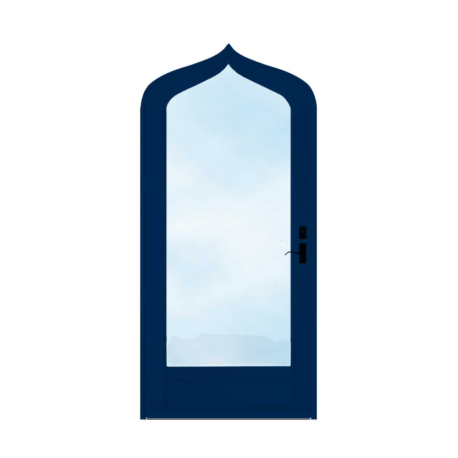 Arch Top Storm Door -Full View W/Kickplate