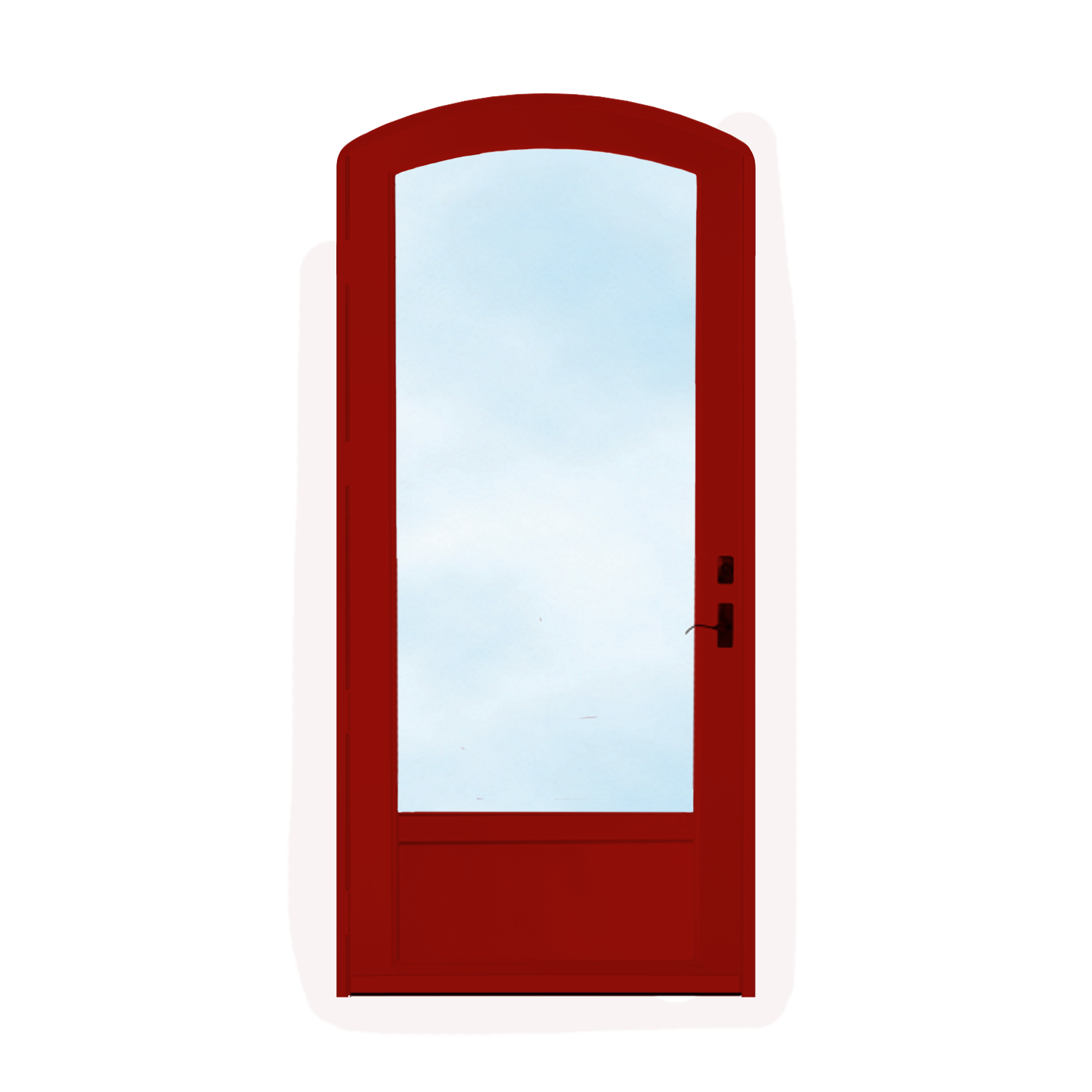 Arch Top Storm Door - 3/4" View