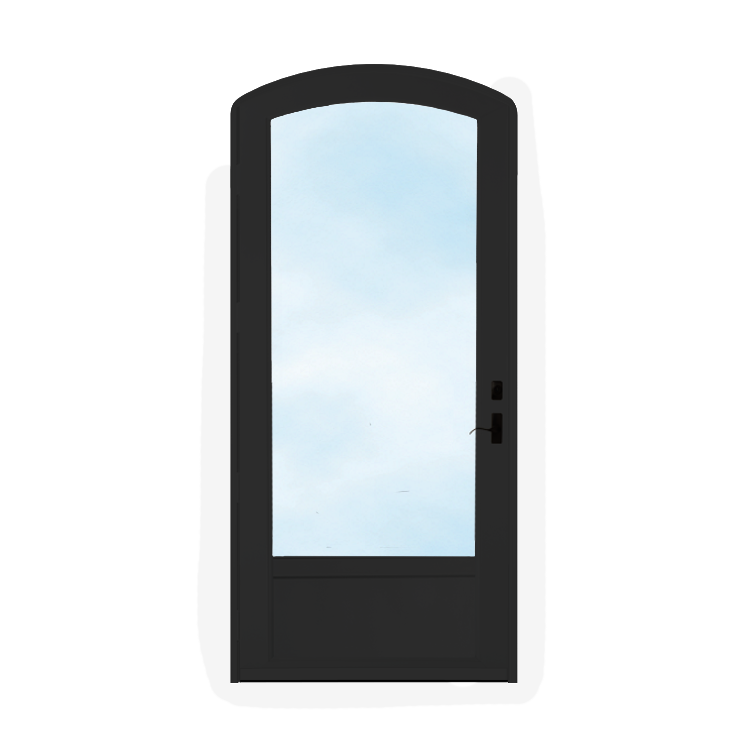 Arch Top Storm Door - 3/4" View