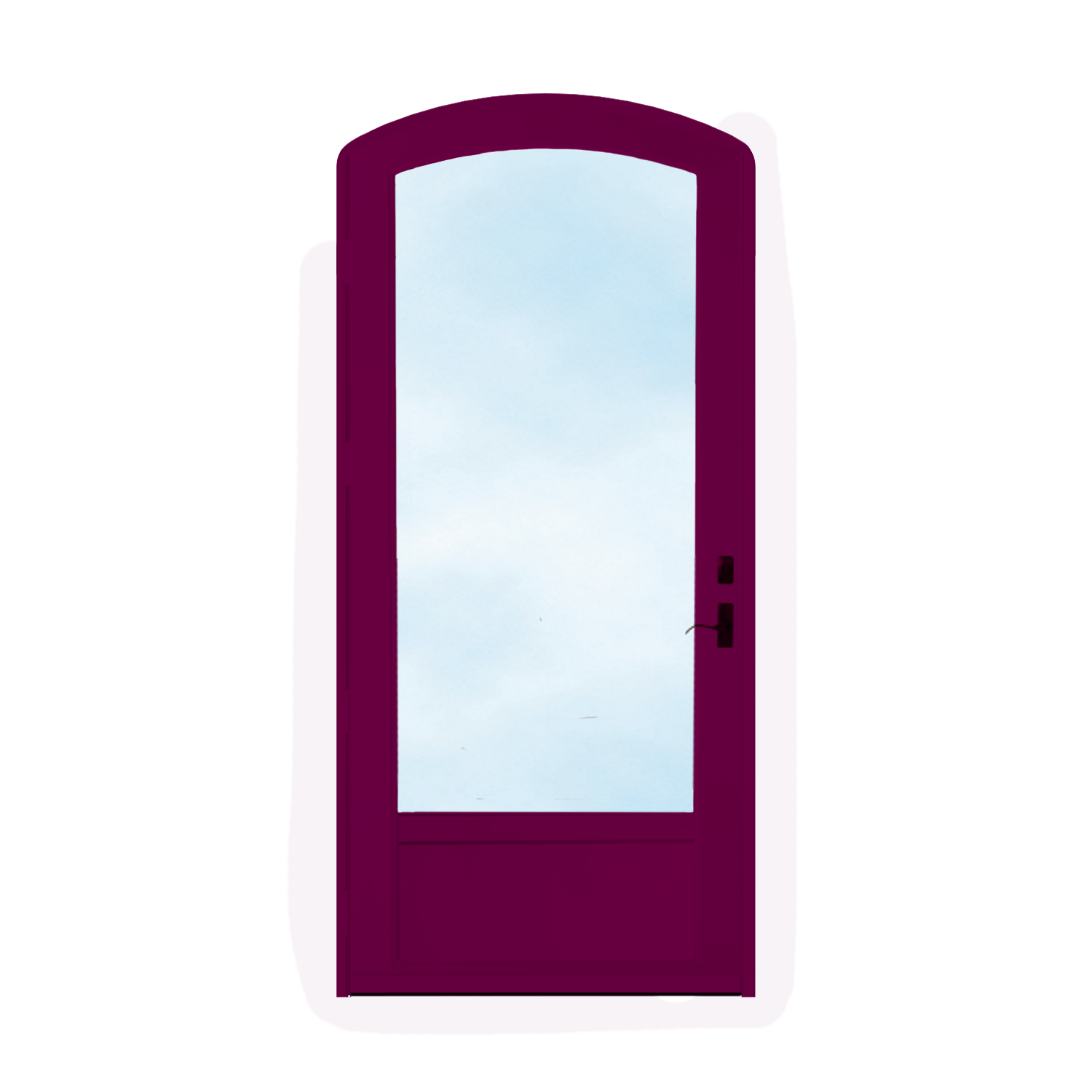 Arch Top Storm Door - 3/4" View