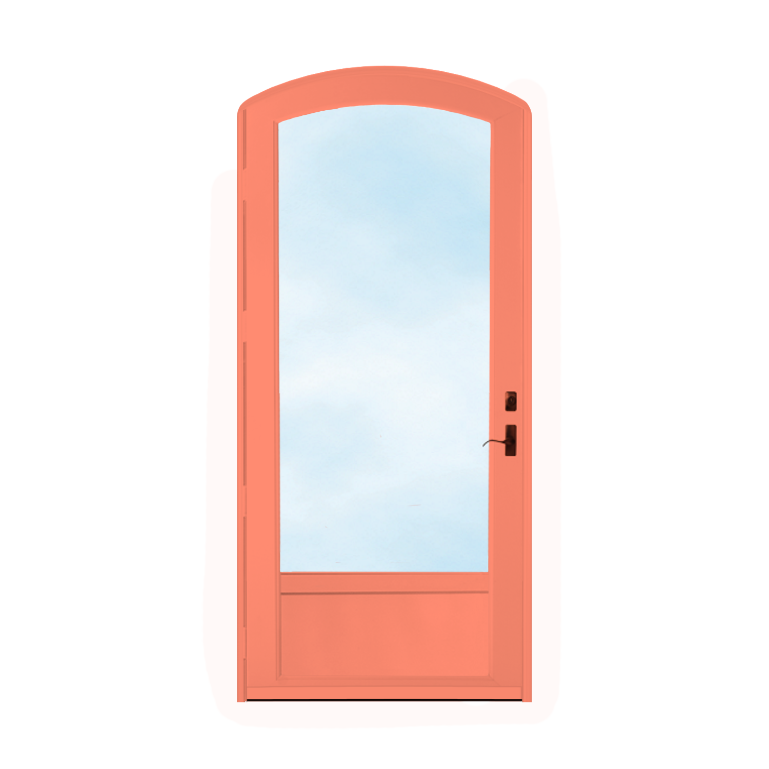 Arch Top Storm Door - 3/4" View