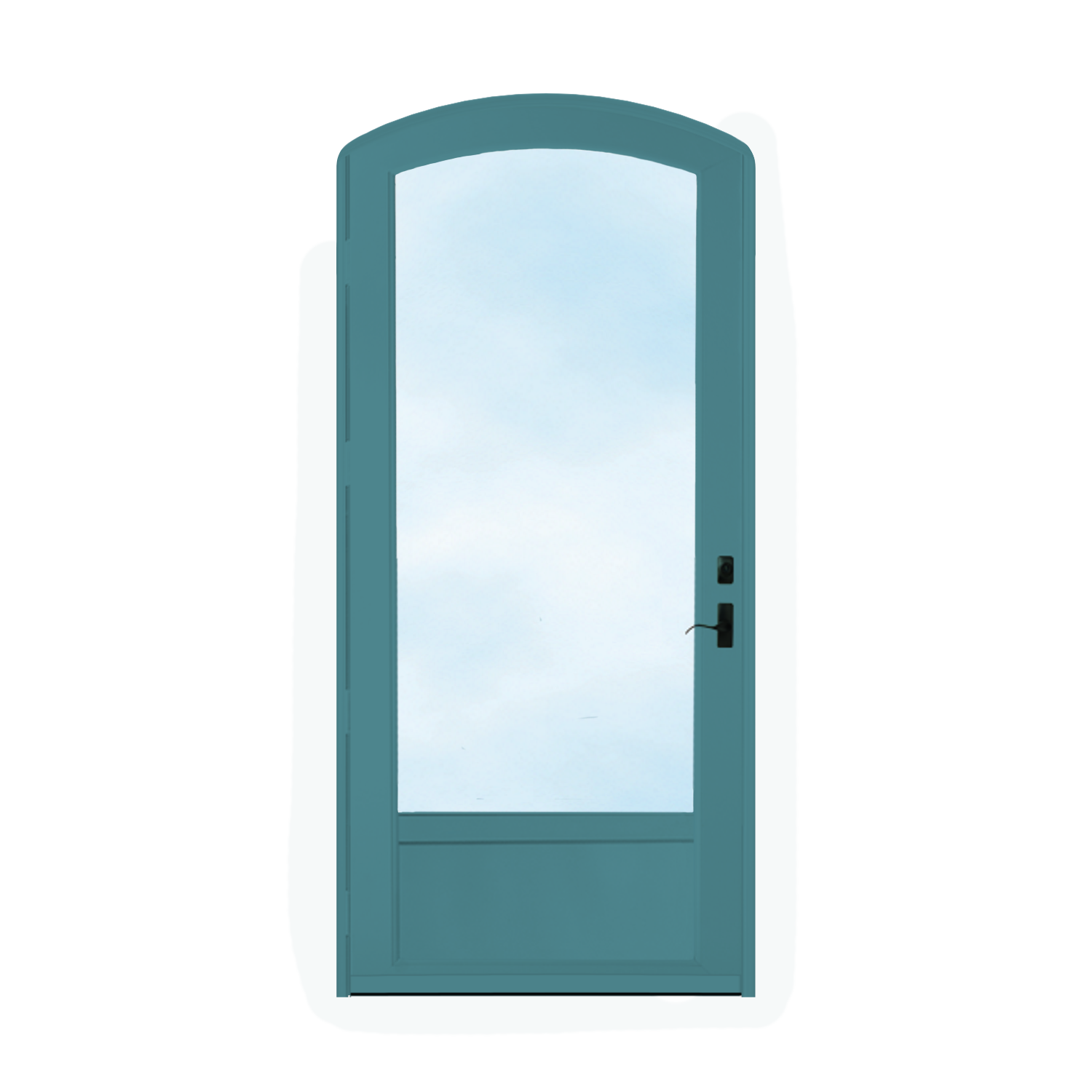 Arch Top Storm Door - 3/4" View