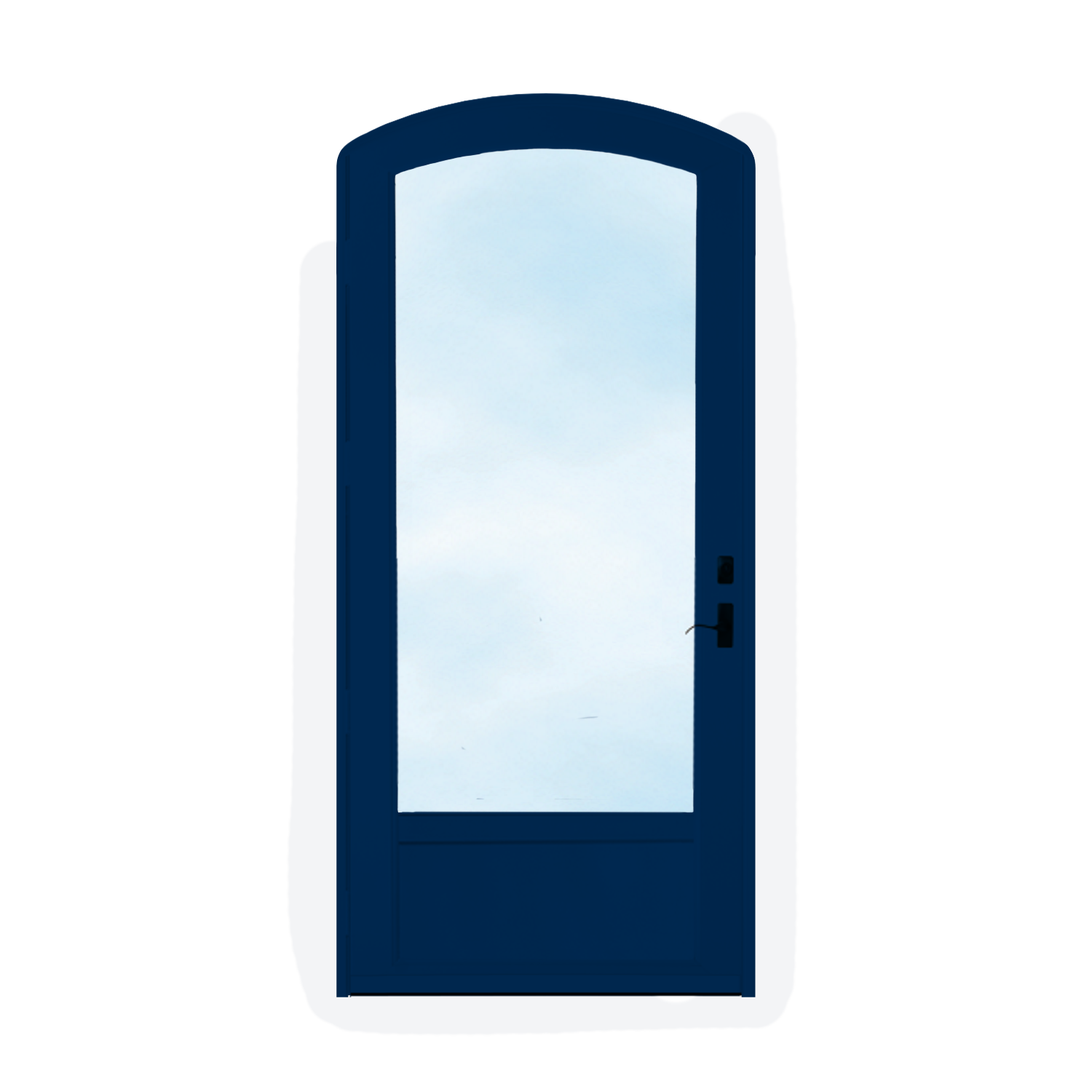 Arch Top Storm Door - 3/4" View