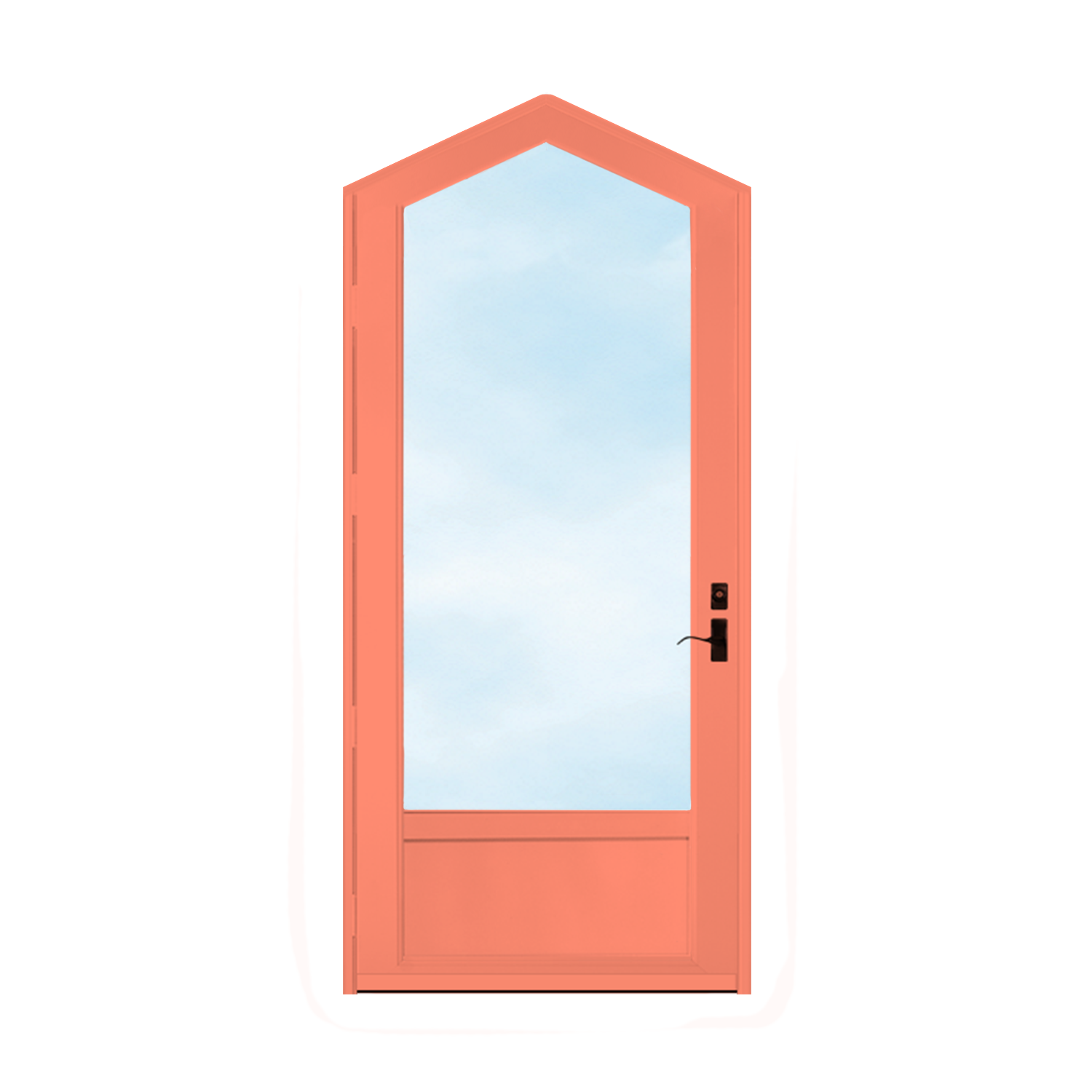 Arch Top Storm Door - 3/4" View
