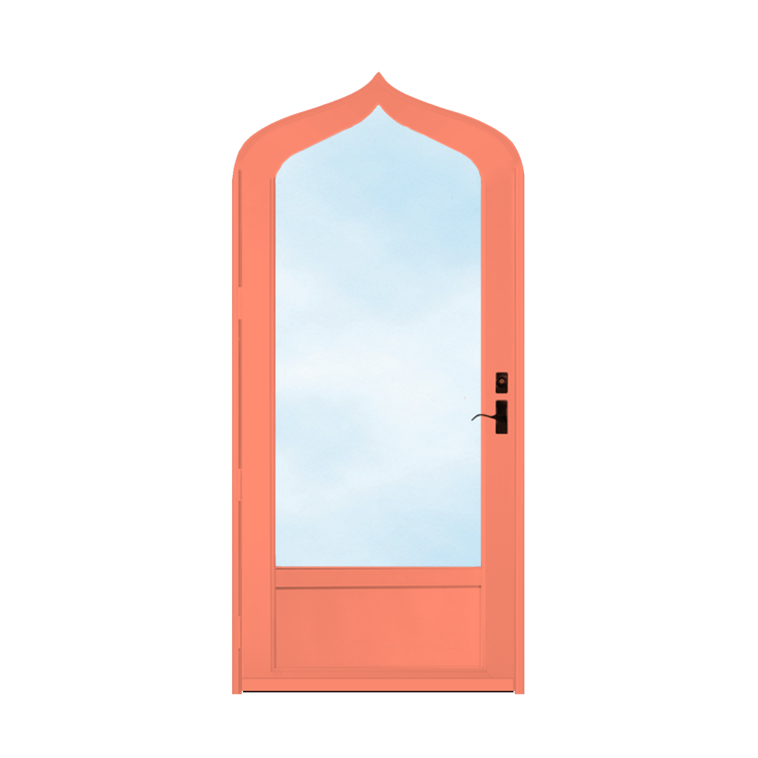 Arch Top Storm Door - 3/4" View