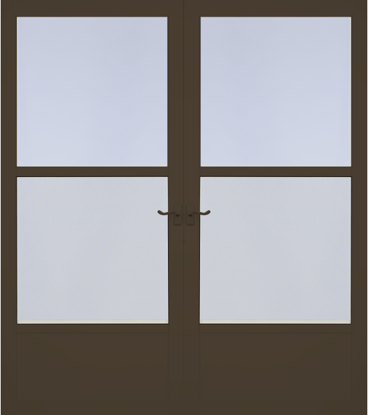 Metal-Tech All-Metal Midview Door with Steel Bottom Panel French Doors