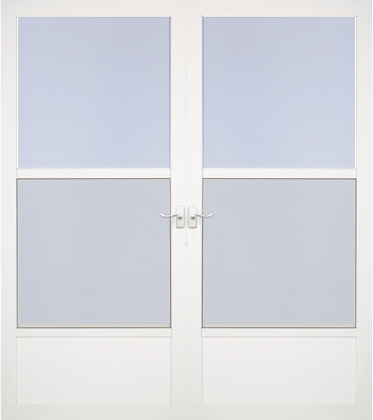 Metal-Tech All-Metal Midview Door with Steel Bottom Panel French Doors