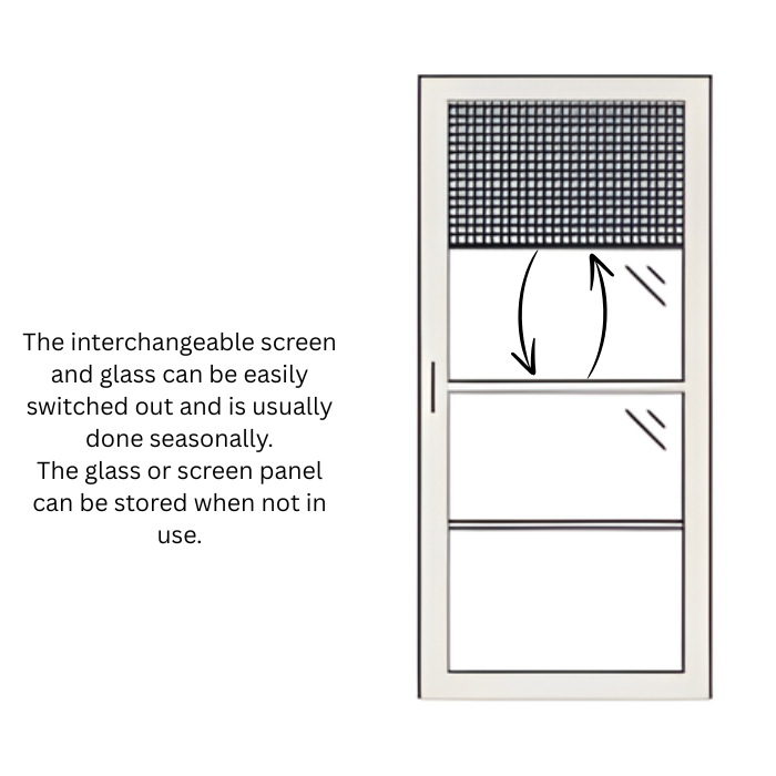 Half View Easy Vent with Retractable Screen Away