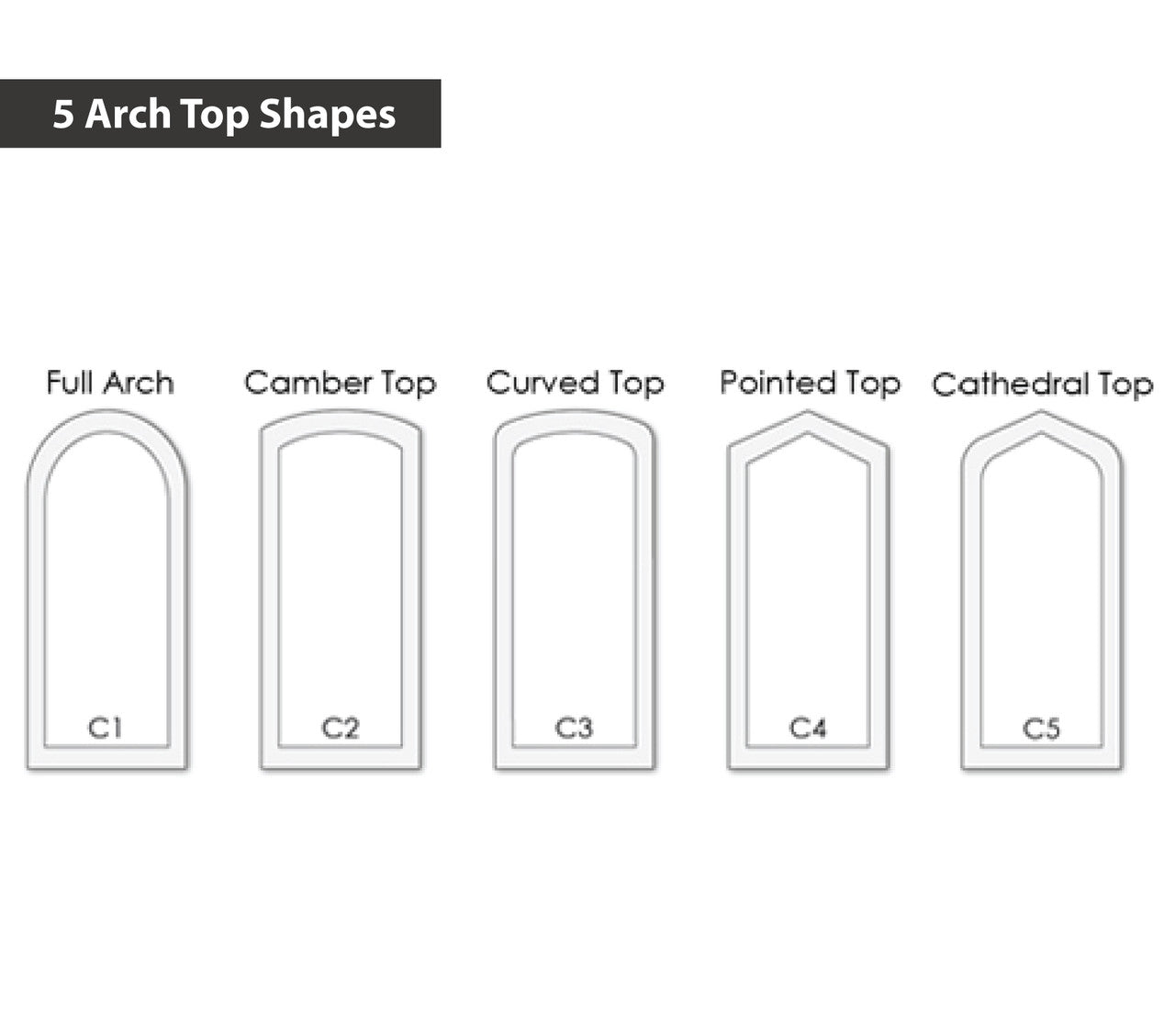 Arch Top Storm Door - 1/2 View With Flat Style